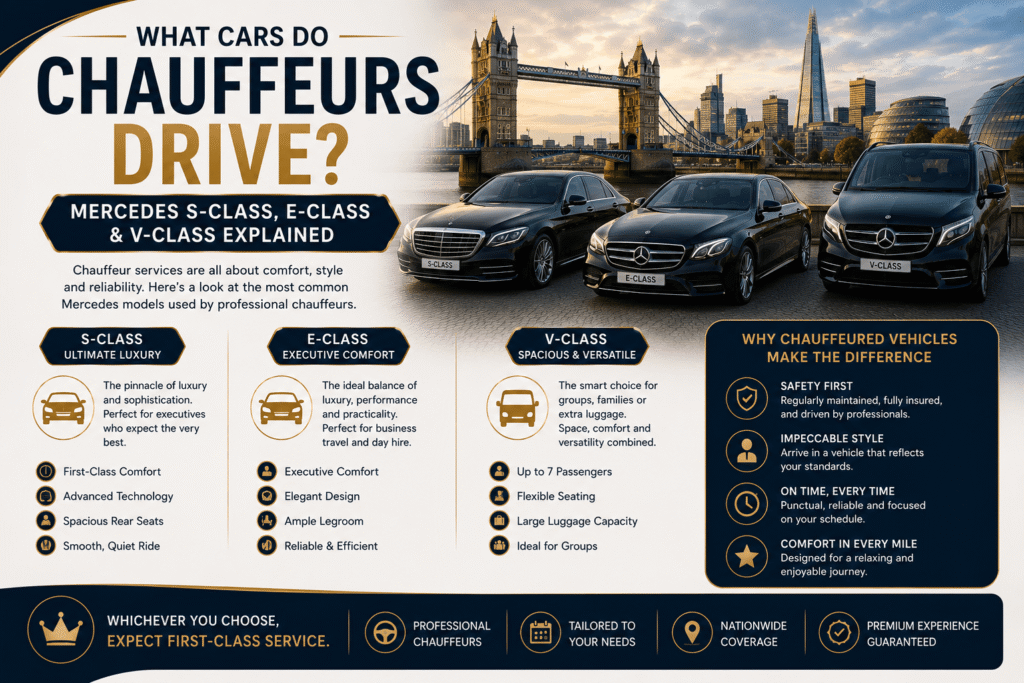 What Cars Do Chauffeurs Drive Mercedes S-Class, E-Class & V-Class Explained